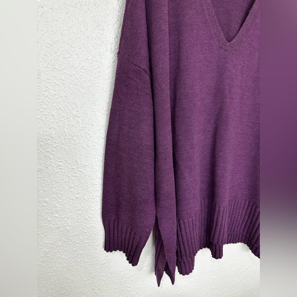 Eileen Fisher SWTPL Fine Merino Wool V-Neck Box-Top Sweater Sz 1X MSRP $268 - Picture 3 of 10